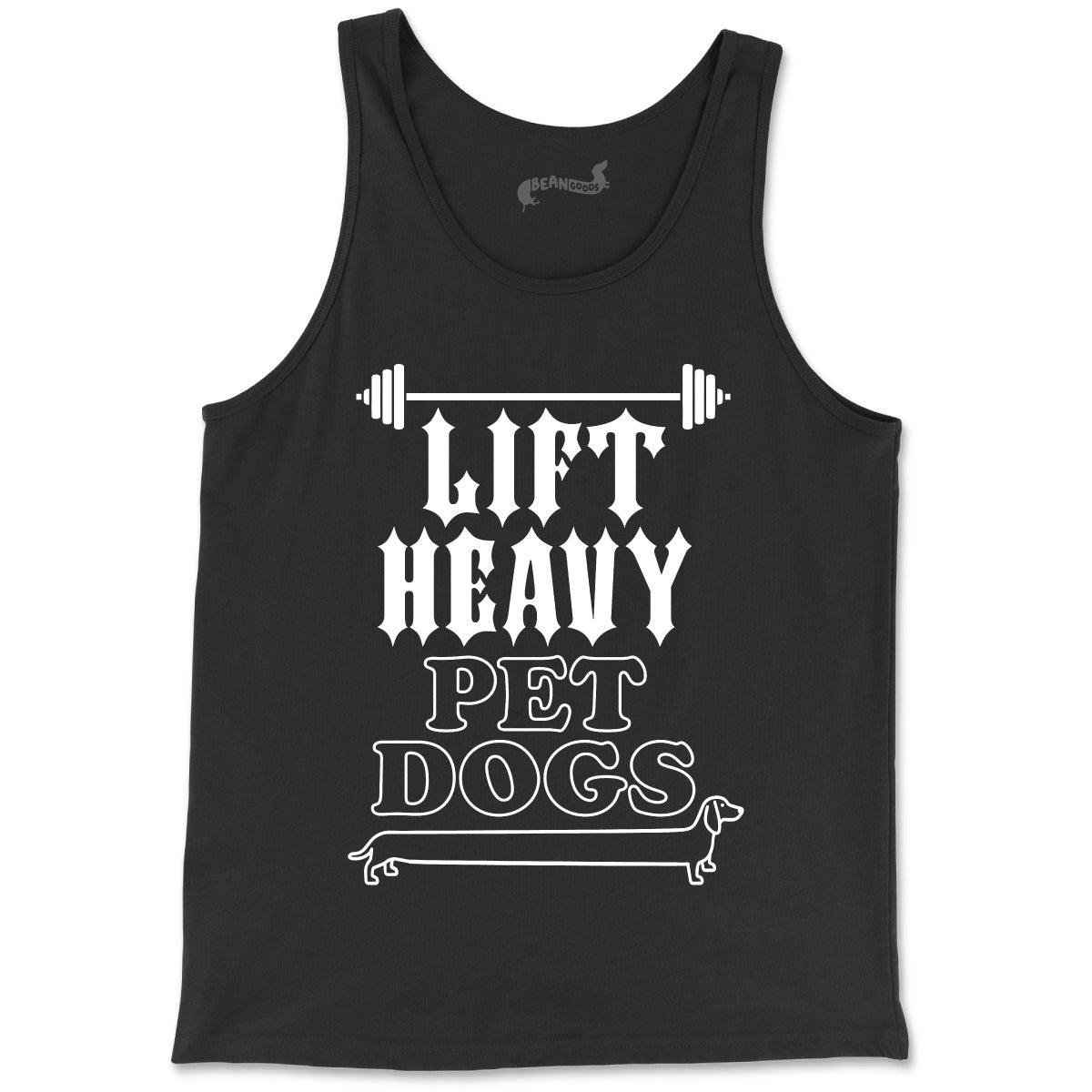 lift heavy, pet dogs unisex tank - bean goods