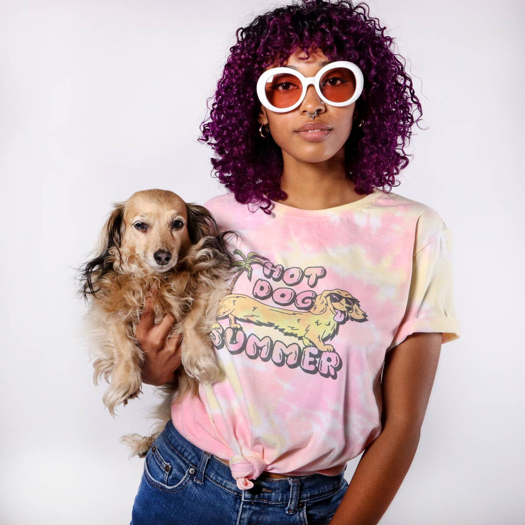 *limited edition* hot dog summer unisex tee (tie dye) - bean goods