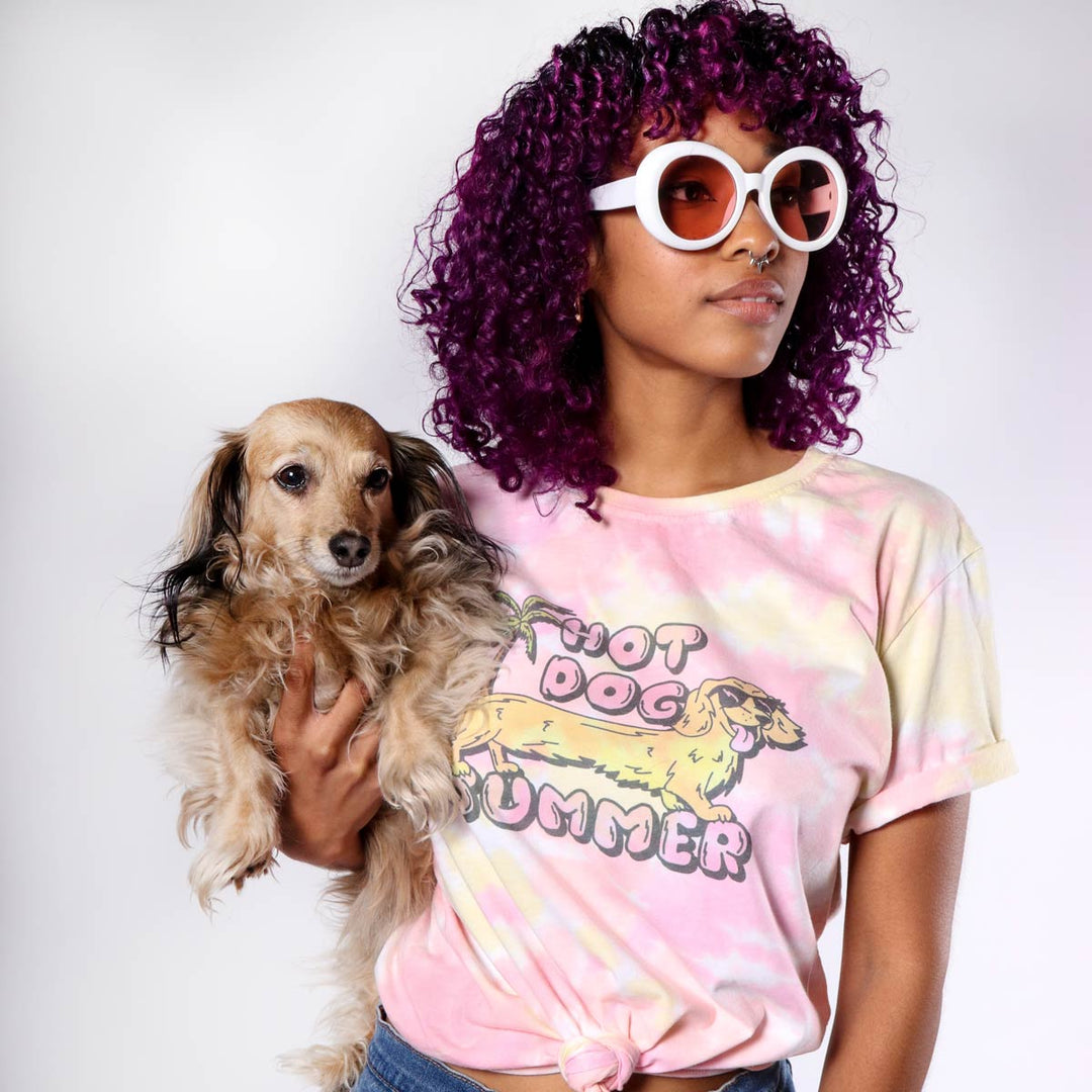 *limited edition* hot dog summer unisex tee (tie dye) - bean goods