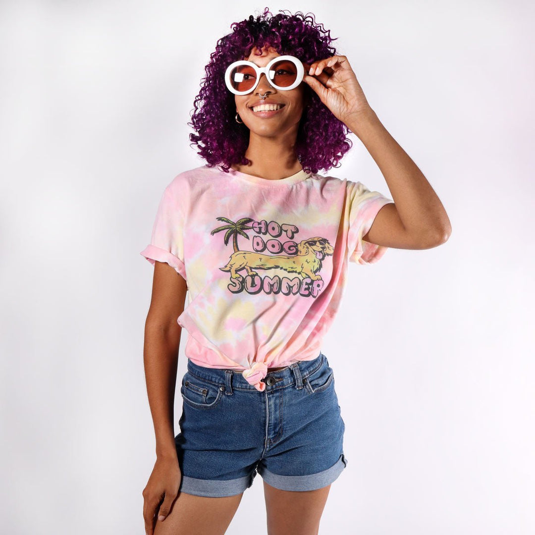 *limited edition* hot dog summer unisex tee (tie dye) - bean goods