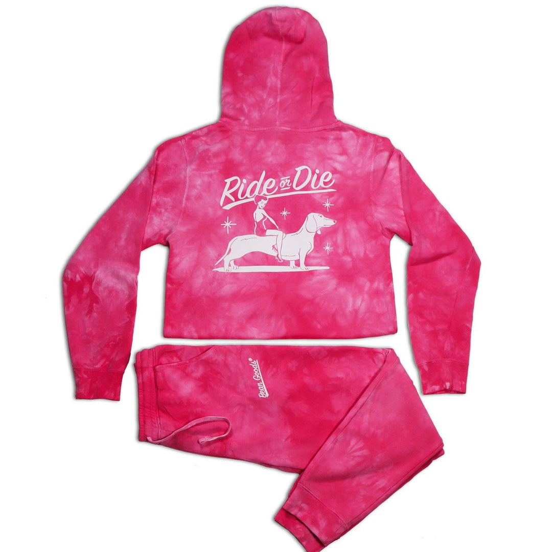 *limited edition* ride or die sweatsuit bundle | pink tie dye - BeanGoods