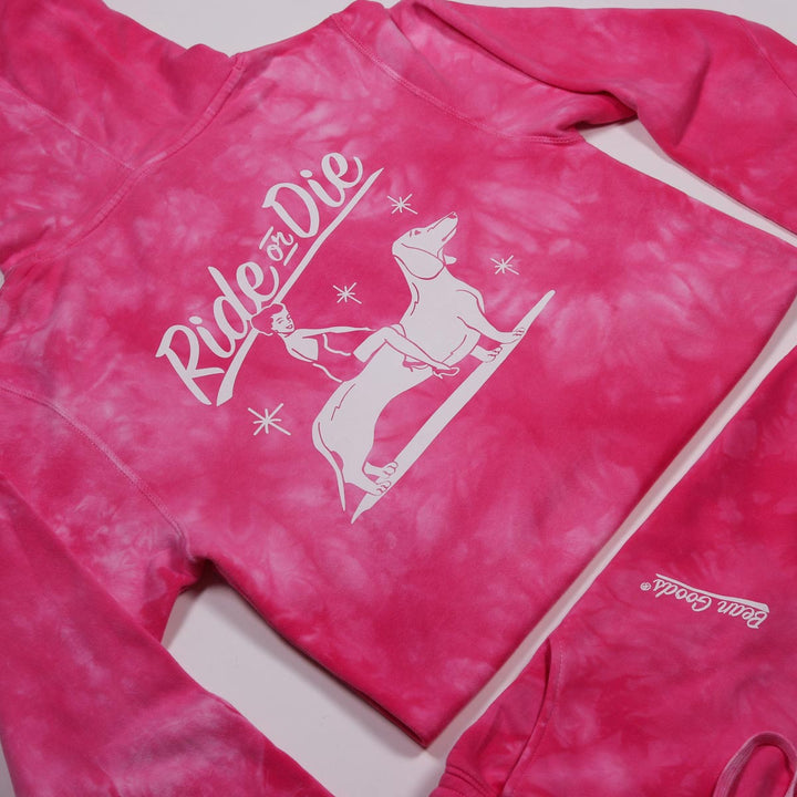 *limited edition* ride or die sweatsuit bundle | pink tie dye - BeanGoods