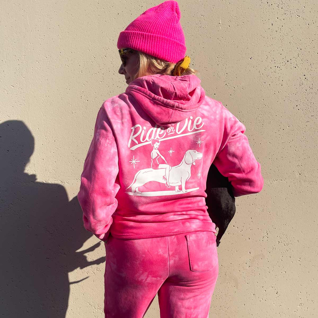 *limited edition* ride or die sweatsuit bundle | pink tie dye - BeanGoods