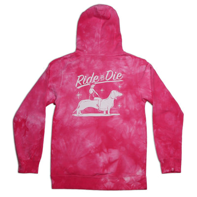 *limited edition* ride or die unisex hoodie | pink tie dye - BeanGoods