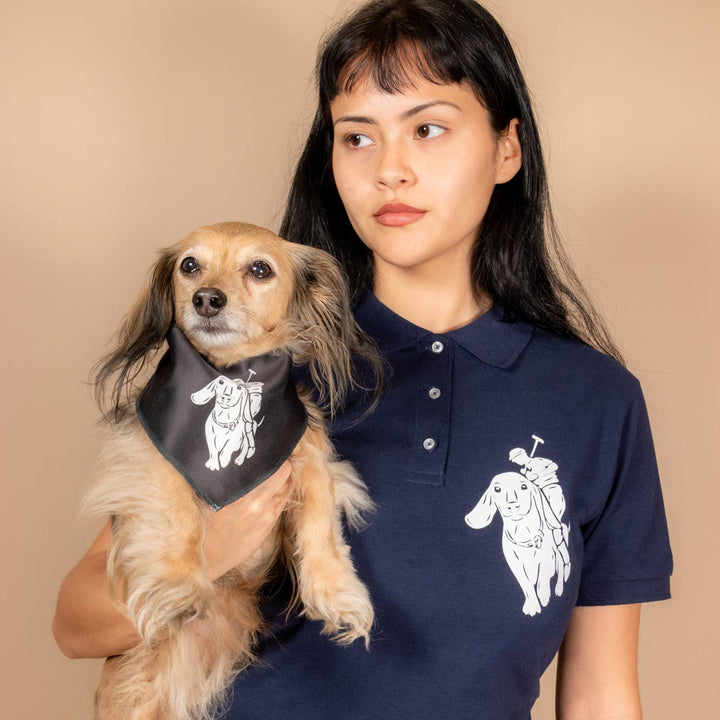 long & low polo women’s polo | navy - bean goods