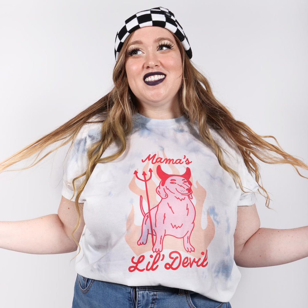 mama's lil' devil unisex tee | tie-dye - bean goods