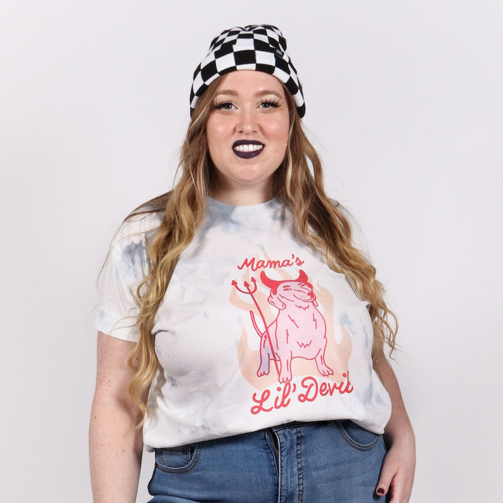 mama's lil' devil unisex tee | tie-dye - bean goods