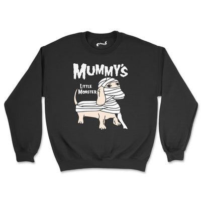 mummy's little monster unisex crew sweatshirt | black - bean goods
