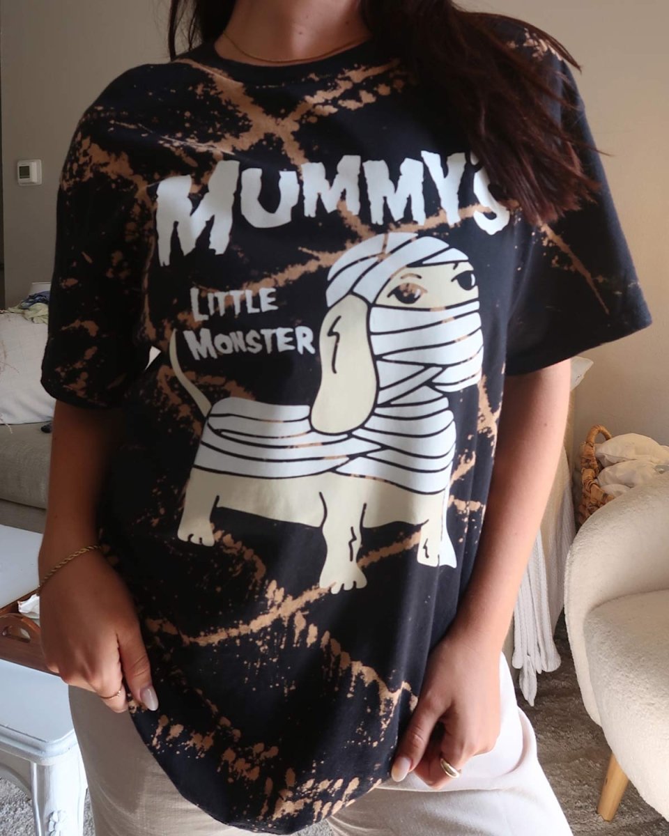 mummy's little monster unisex tee | wrap wash - bean goods
