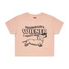 never met a wiener cropped tee | rose