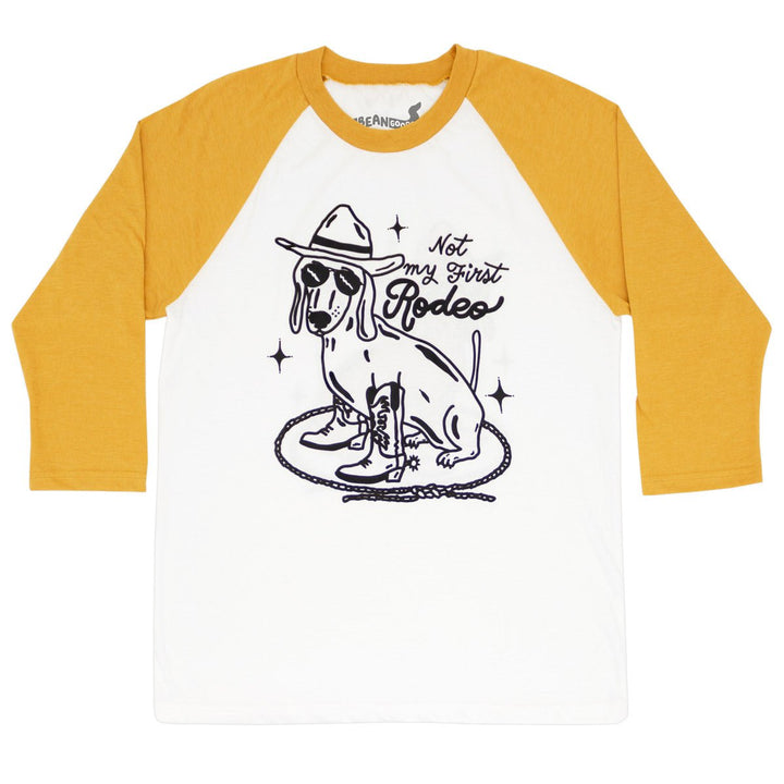 not my first rodeo unisex baseball tee - bean goods