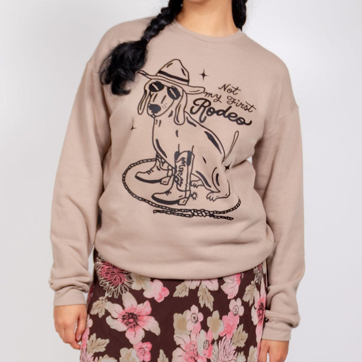 not my first rodeo unisex premium crew sweatshirt - bean goods