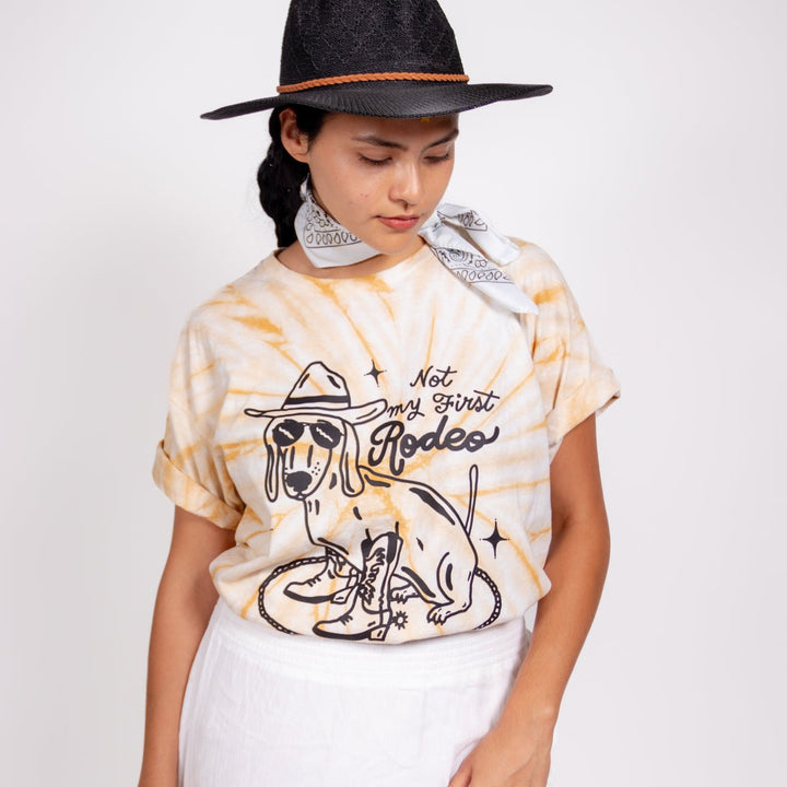 not my first rodeo unisex tee | tie-dye - bean goods