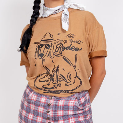 not my first rodeo unisex tee | vintage wash - bean goods