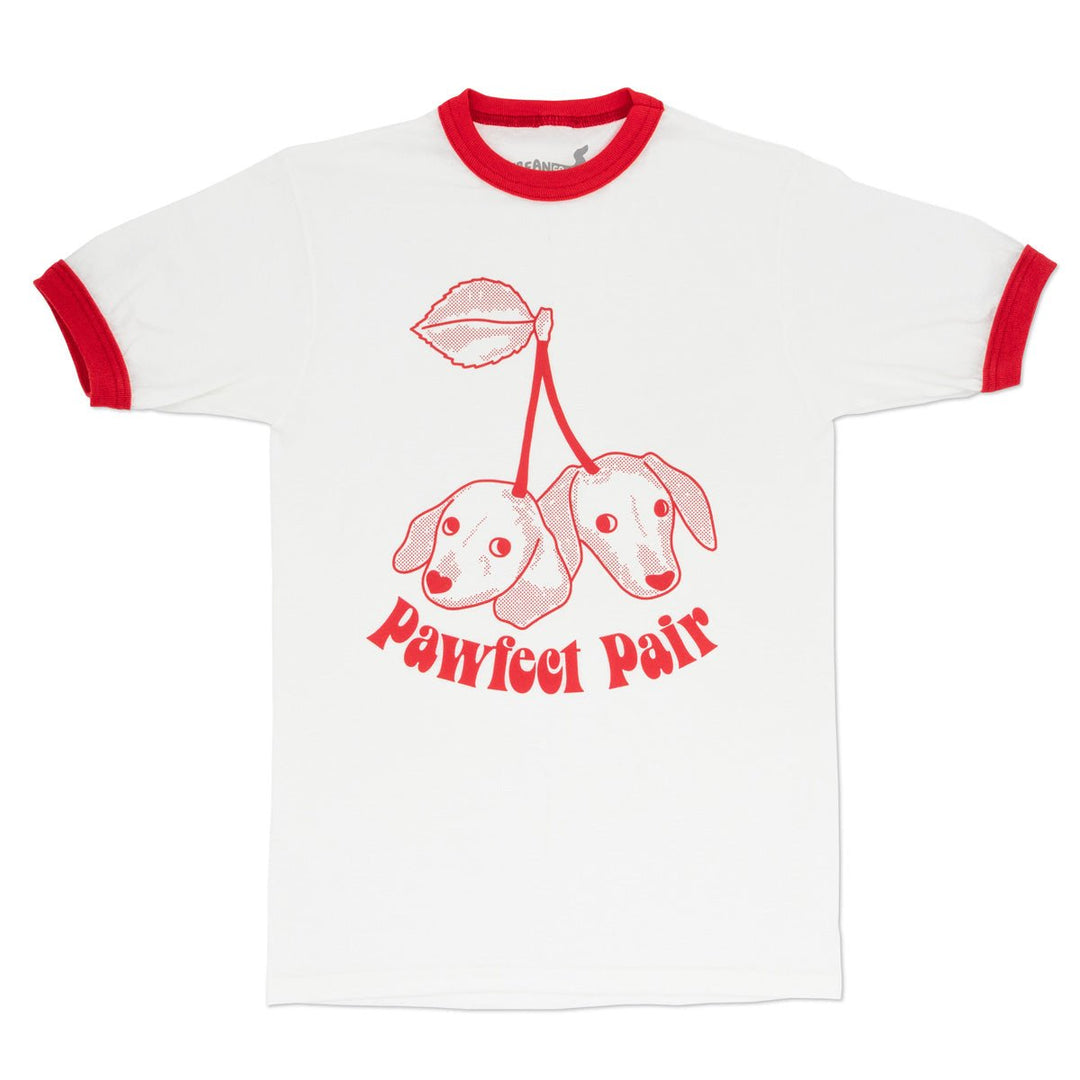 pawfect pair unisex ringer tee - bean goods