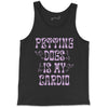 petting dogs is my cardio unisex tank