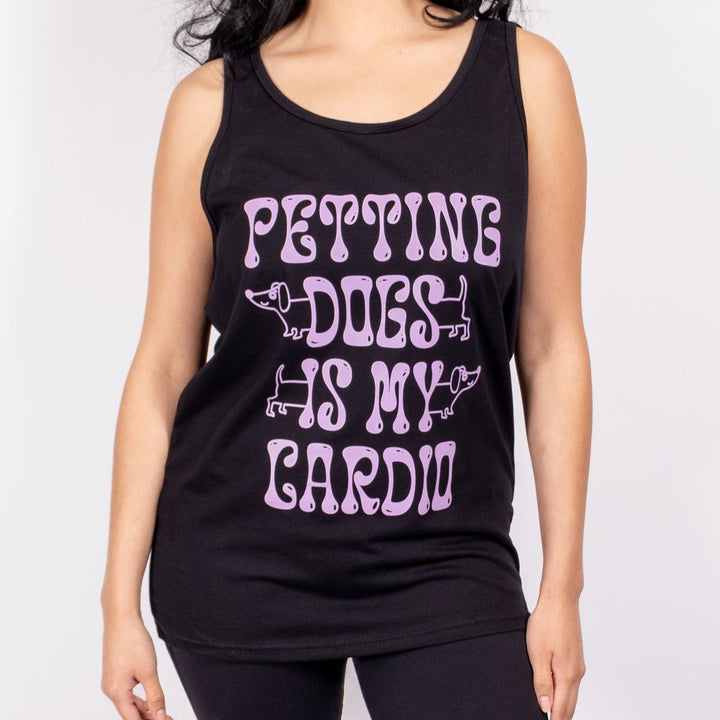 petting dogs is my cardio unisex tank - bean goods