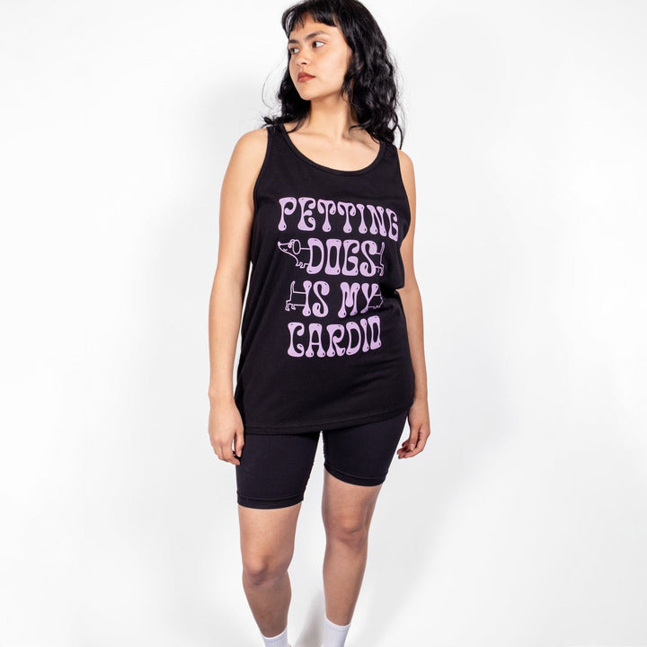 petting dogs is my cardio unisex tank - bean goods