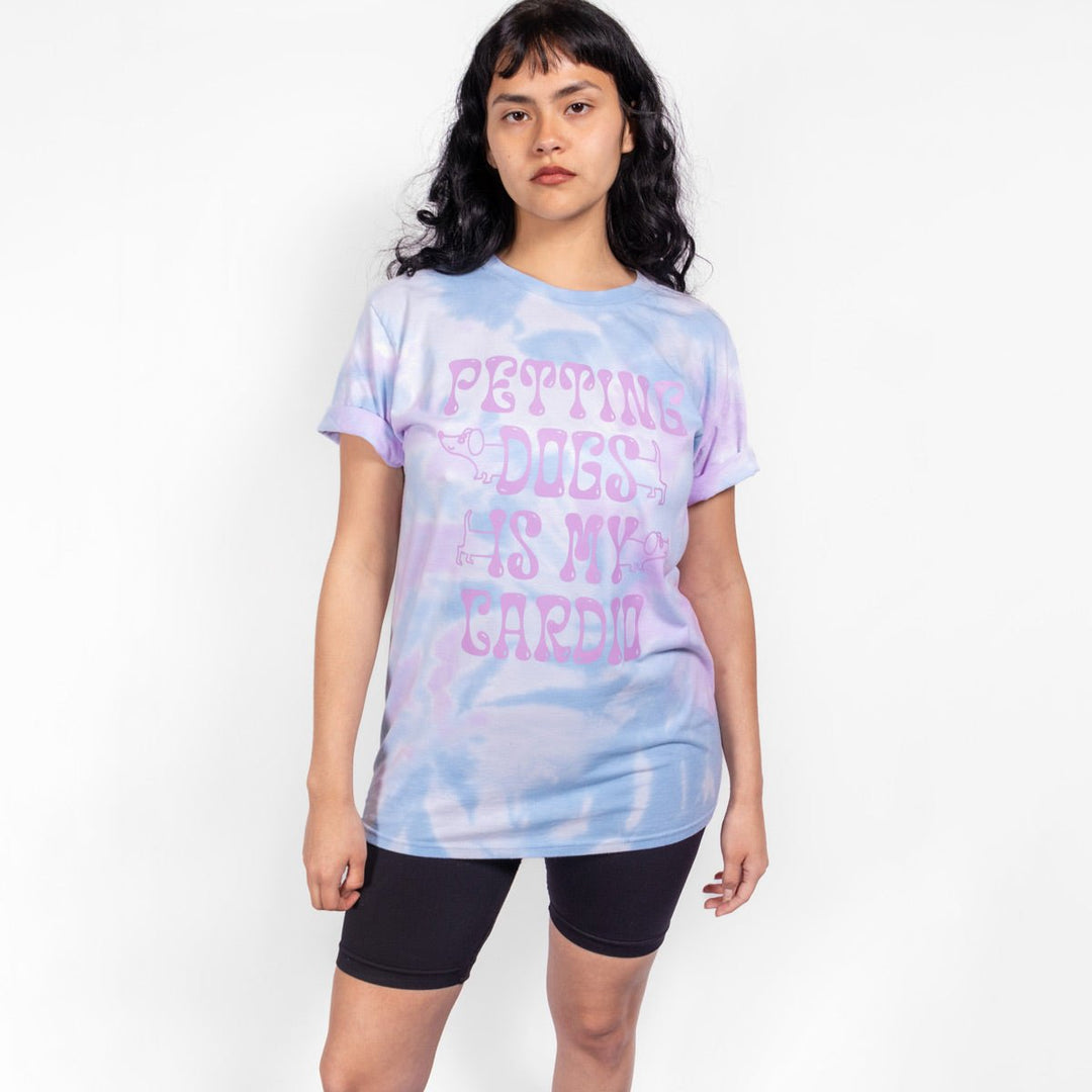 petting dogs is my cardio unisex tee | tie-dye - bean goods