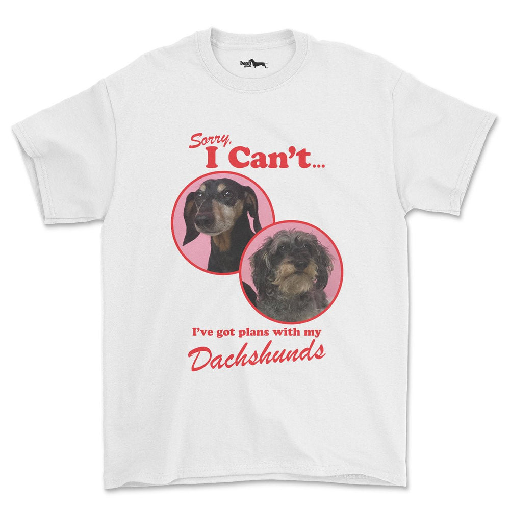 plans with my dachshunds custom tee (duo) - bean goods