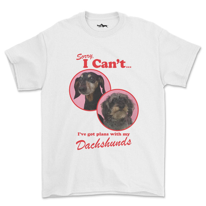 plans with my dachshunds custom tee (duo) - bean goods