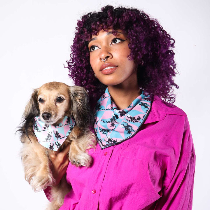 pop art pups chiffon bandana - bean goods