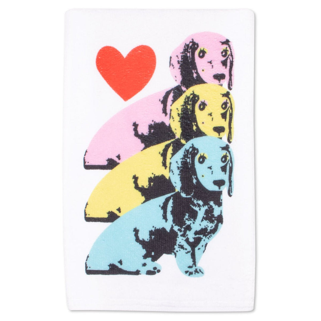 pop art pups hand towel - bean goods