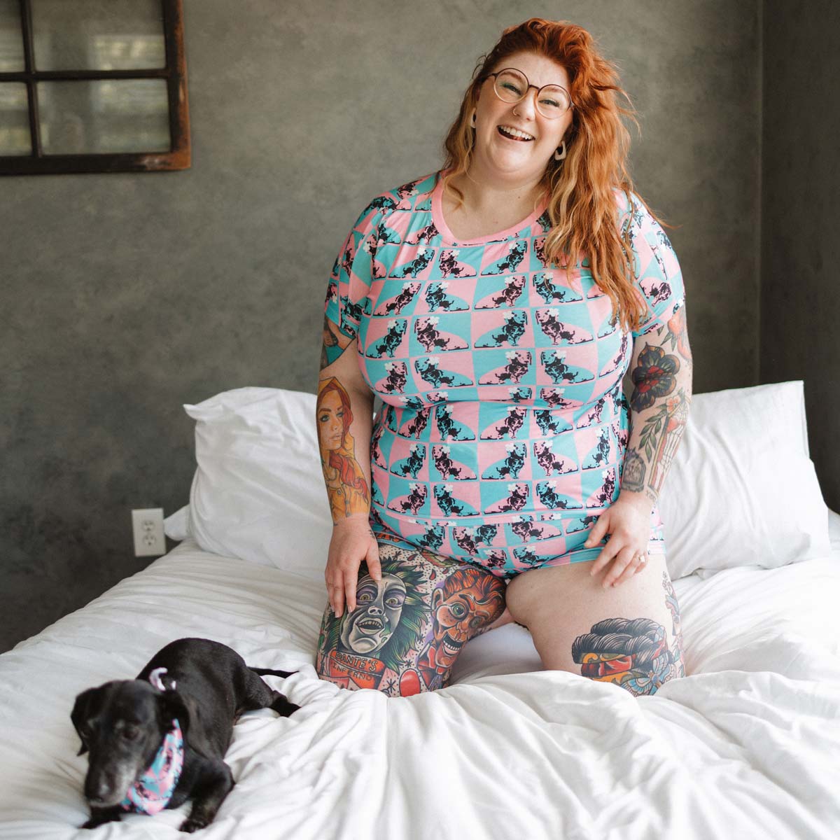 pop art pups pajama tee - bean goods