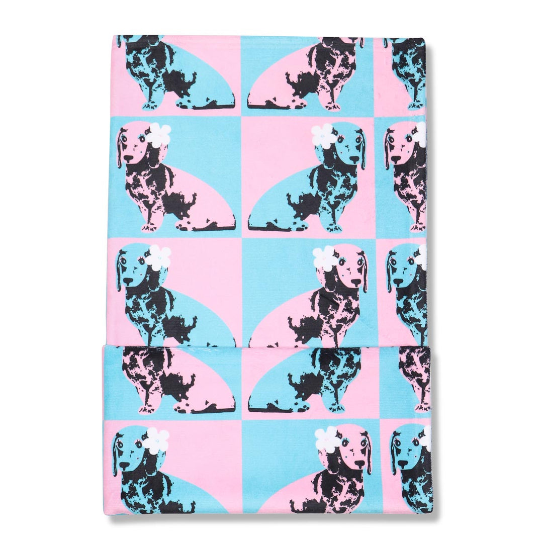 pop art pups towel - bean goods