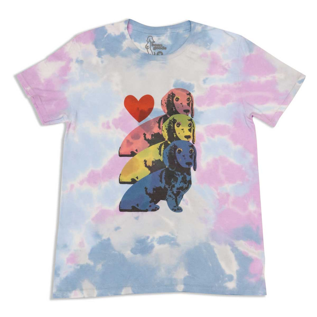 pop art pups unisex tee | tie-dye - BeanGoods