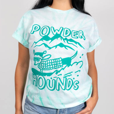 powder hounds unisex tee | tie-dye - bean goods