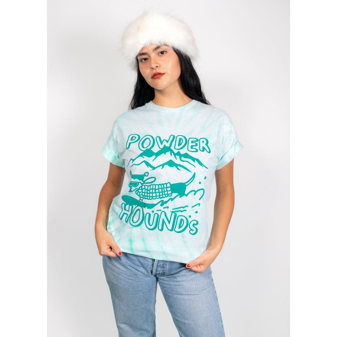 powder hounds unisex tee | tie-dye - bean goods