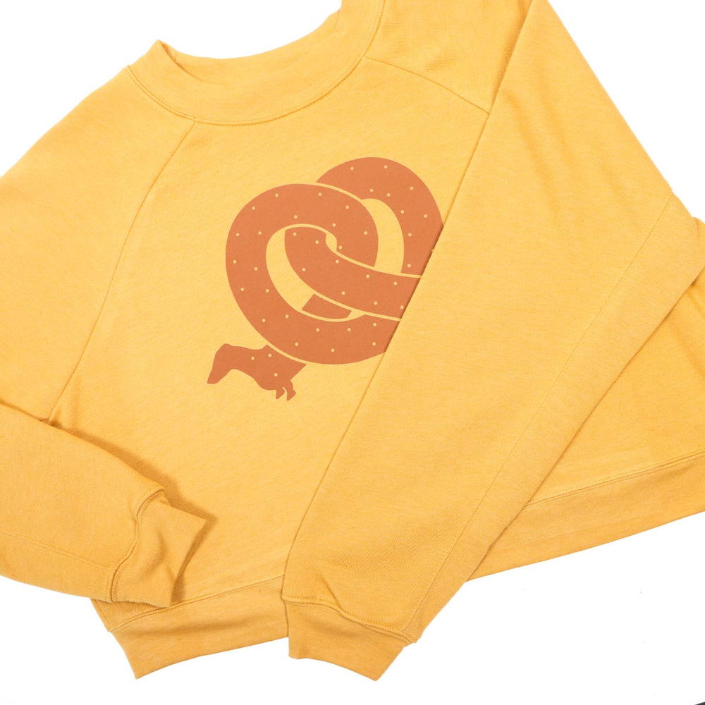 pretzel ween cropped crew | mustard - bean goods