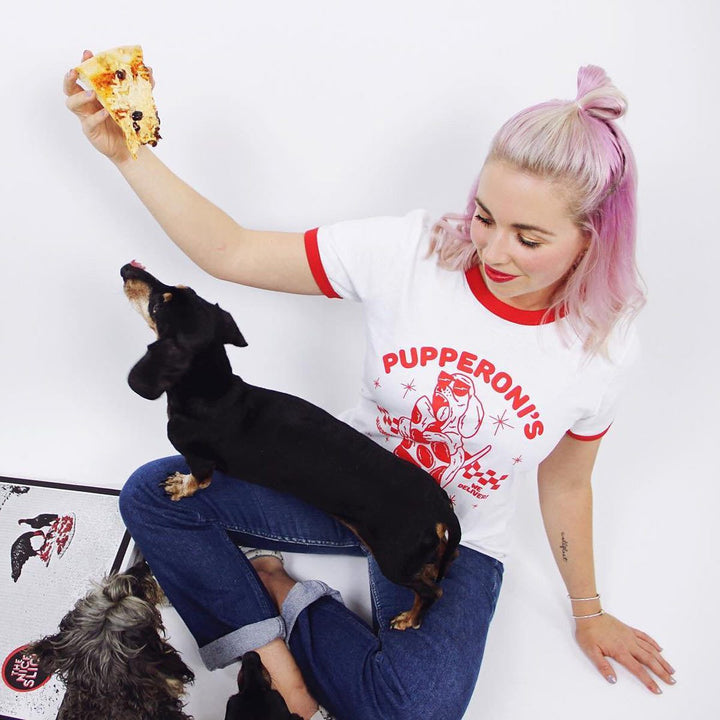 pupperoni unisex ringer tee - BeanGoods