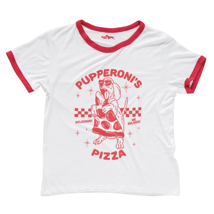 pupperoni unisex ringer tee - BeanGoods