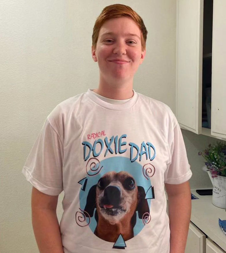 rad doxie dad custom tee - bean goods