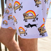 rainbow weenie men's swim shorts