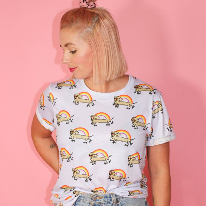 rainbow weenie unisex tee - BeanGoods