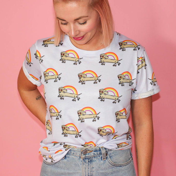 rainbow weenie unisex tee - BeanGoods