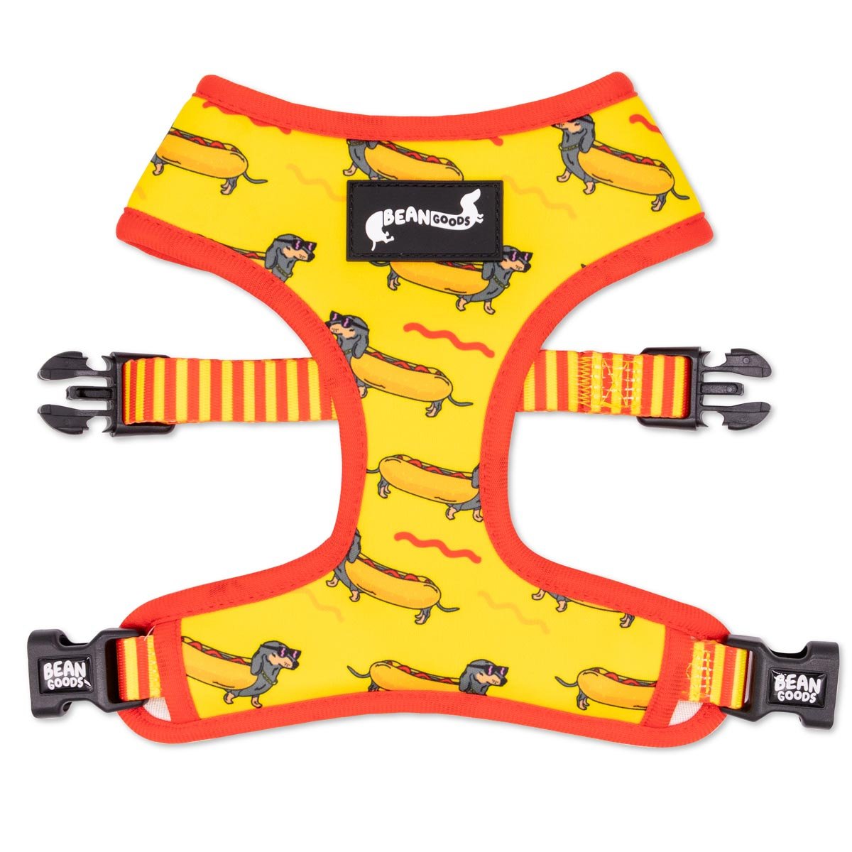 Reversible Dog Harness for Dachshunds Hot Dog bean goods