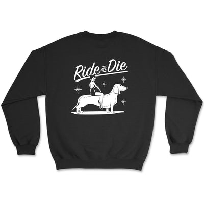 ride or die unisex crew sweatshirt | black - bean goods