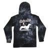 ride or die unisex hoodie | black tie-dye