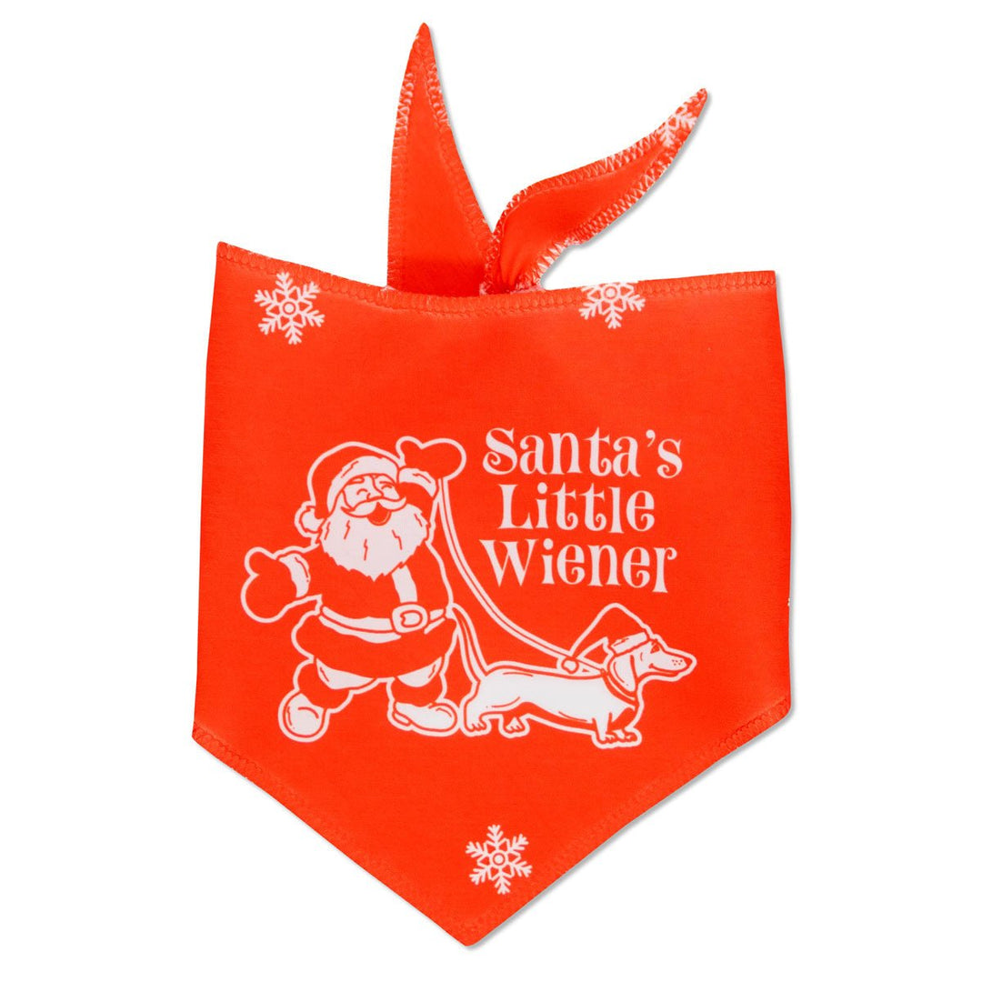 santa's little wiener dog bandana - bean goods