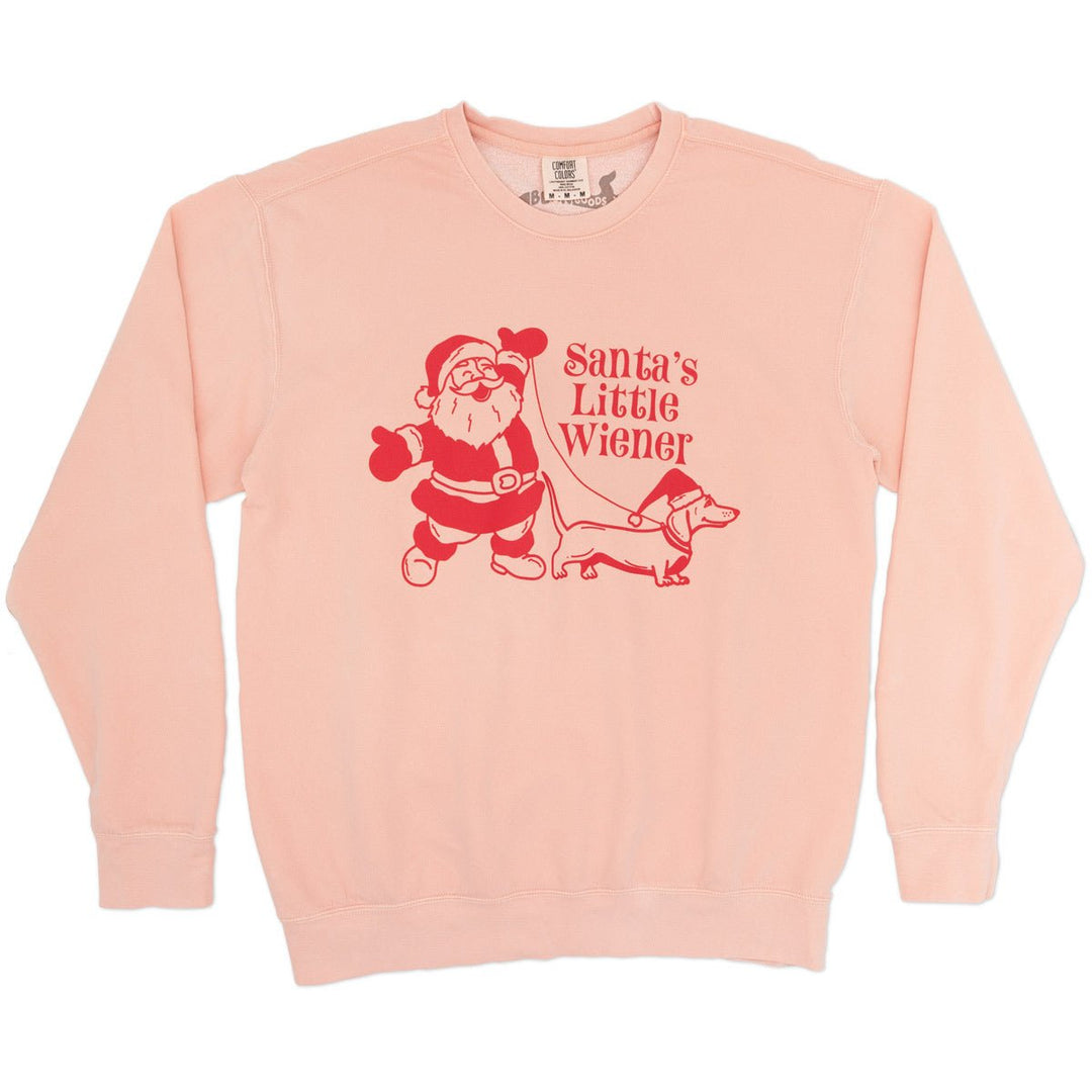 santa’s little wiener unisex crew sweatshirt - bean goods