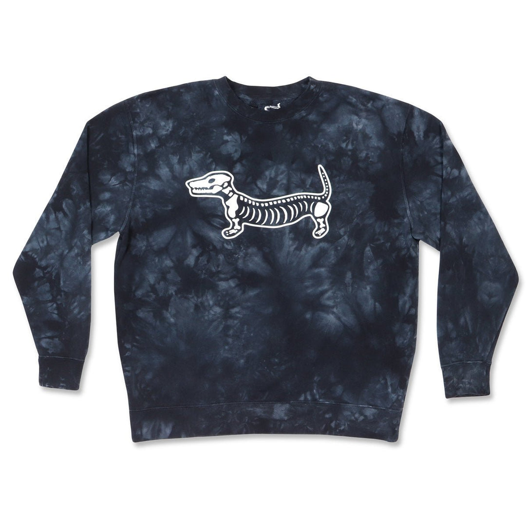 skeleween unisex crew sweatshirt | tie-dye - bean goods