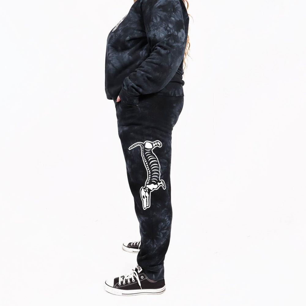 skeleween unisex fleece sweatpants | tie-dye - bean goods