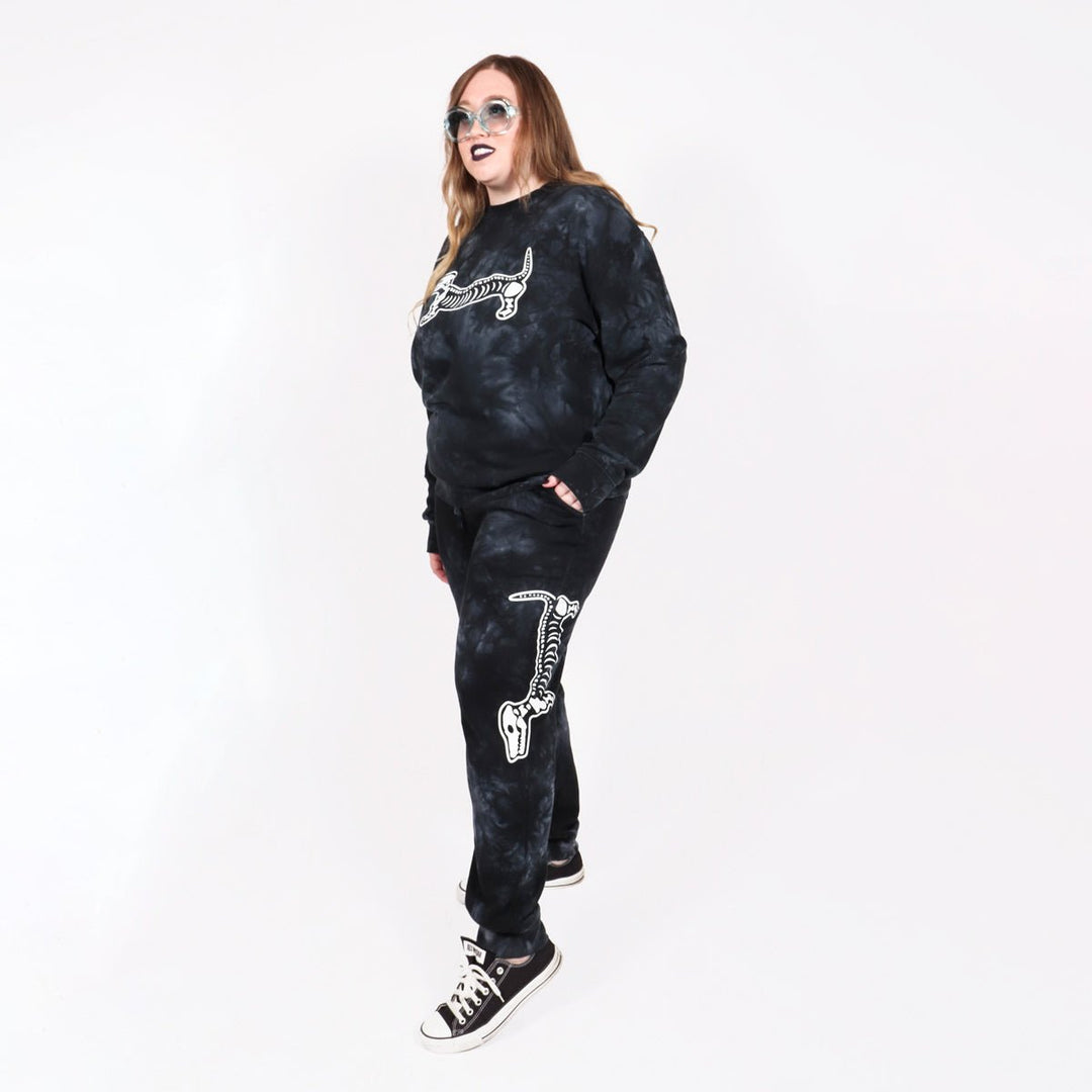 skeleween unisex fleece sweatpants | tie-dye - bean goods