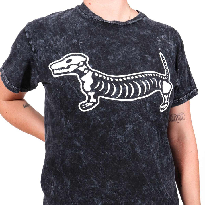 skeleween unisex tee | black mineral wash - bean goods