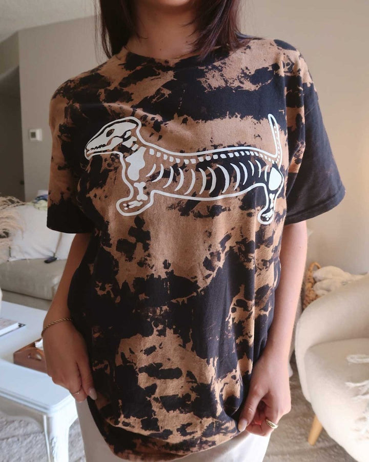 skeleween unisex tee | bleach wash - bean goods