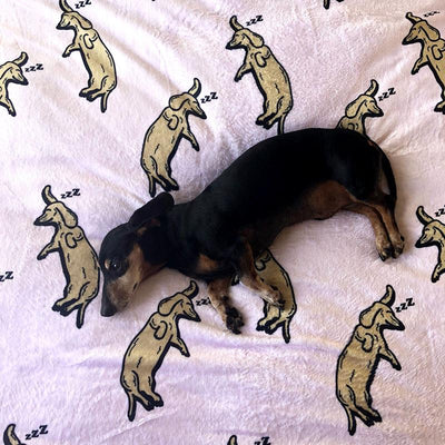sleeping wieners plush blanket 60" x 80" - BeanGoods